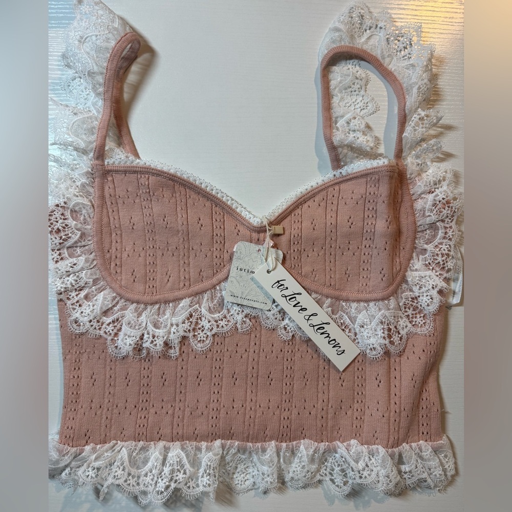 NWT For Love & Lemons Andy Knit Top - Picture 4 of 7